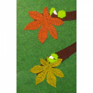 Filcowe liście i kasztany